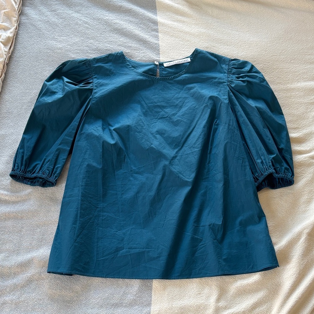 NWOT English Factory Elegant Teal Women's Top